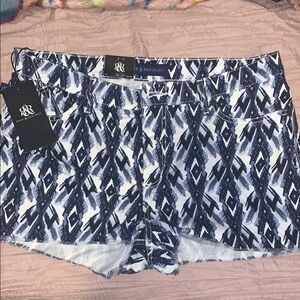 Lolita Rock & Republic Blue Jean Shorts with White Accents